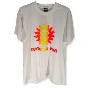 Vintage Summer Fun Single Stitch T Shirt XL White City of Las Cruces New Mexico